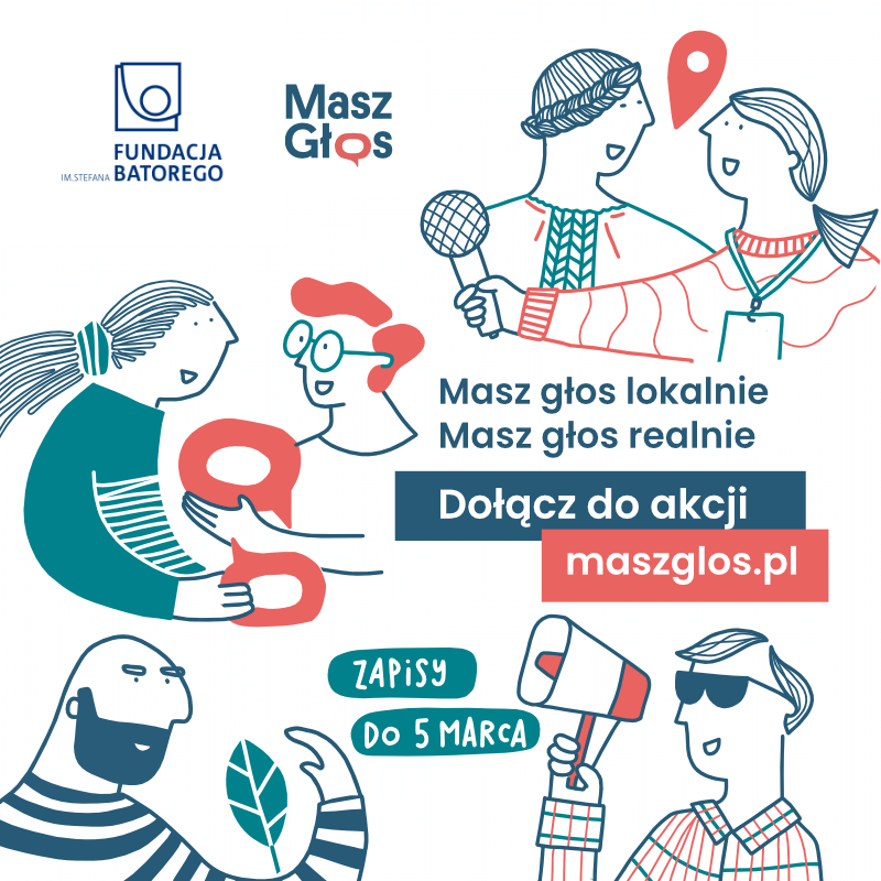 Infografika, ruszyły zapisy do akcji Masz Głos!, tekst pod infografiką.