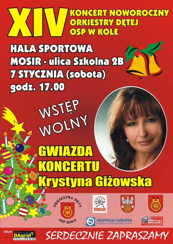 Zapraszamy na XIV Koncert Noworoczny Orkiestry Dętej OSP w Kole