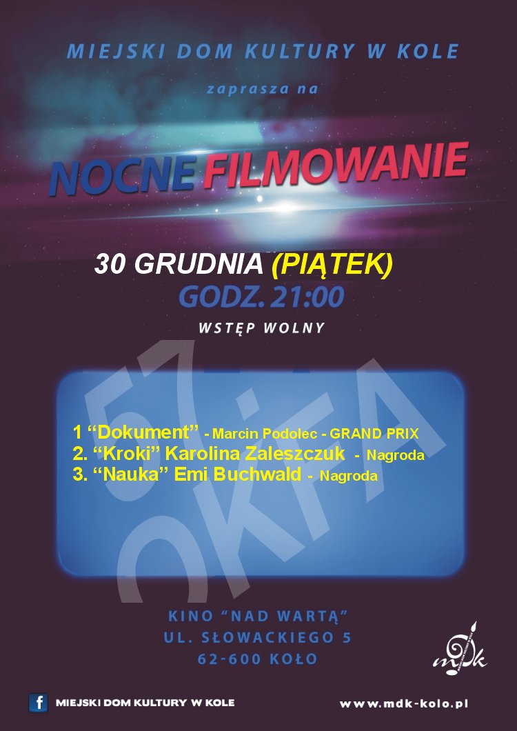 NOCNE FILMOWANIE w kinie „Nad Wartą”