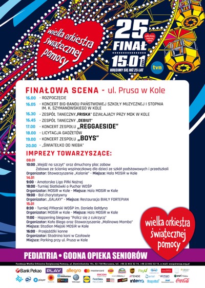 25. Finał Wielkiej Orkiestry Świątecznej Pomocy w Kole