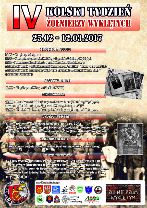 Kolscy Patrioci zapraszają na IV Marsz Żołnierzy Wyklętych