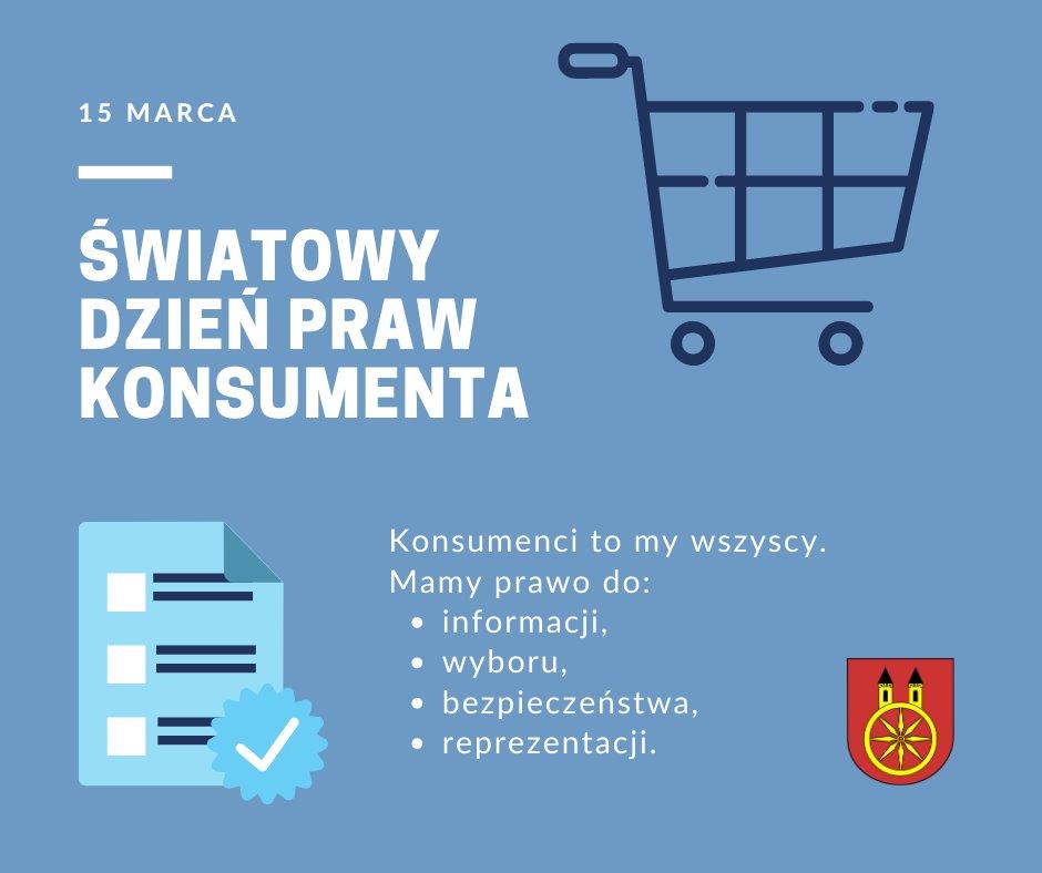 Infografika o Światowym Dniu Praw Konsumenta, tekst z infografiki pod planszą.