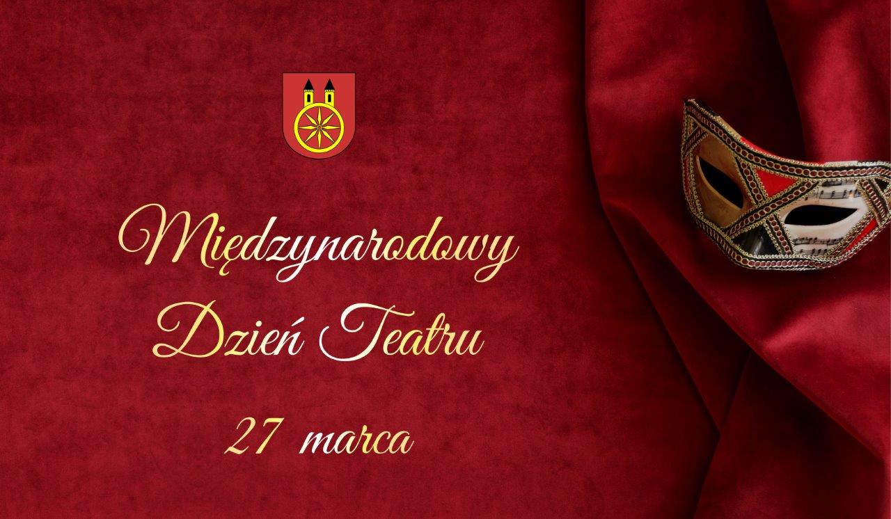 Plansza ma eleganckie, teatralne tło w kolorze głębokiej czerwieni. W prawym rogu znajduje się ozdobna maska w stylu weneckim. W górnej części herb Koła. Całość utrzymana w klasycznym, stylowym charakterze.