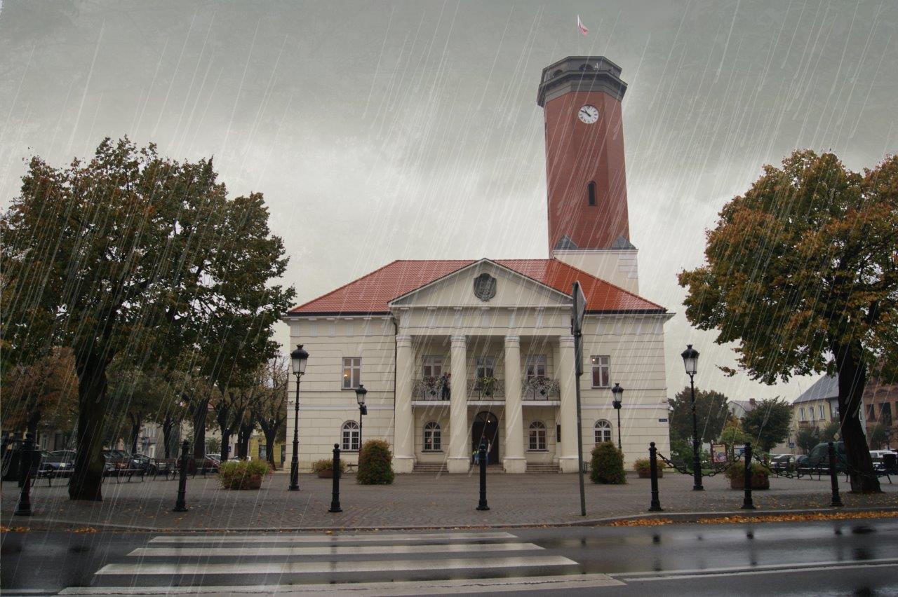 Zdjęcie Ratusza w Kole od strony frontalnej.