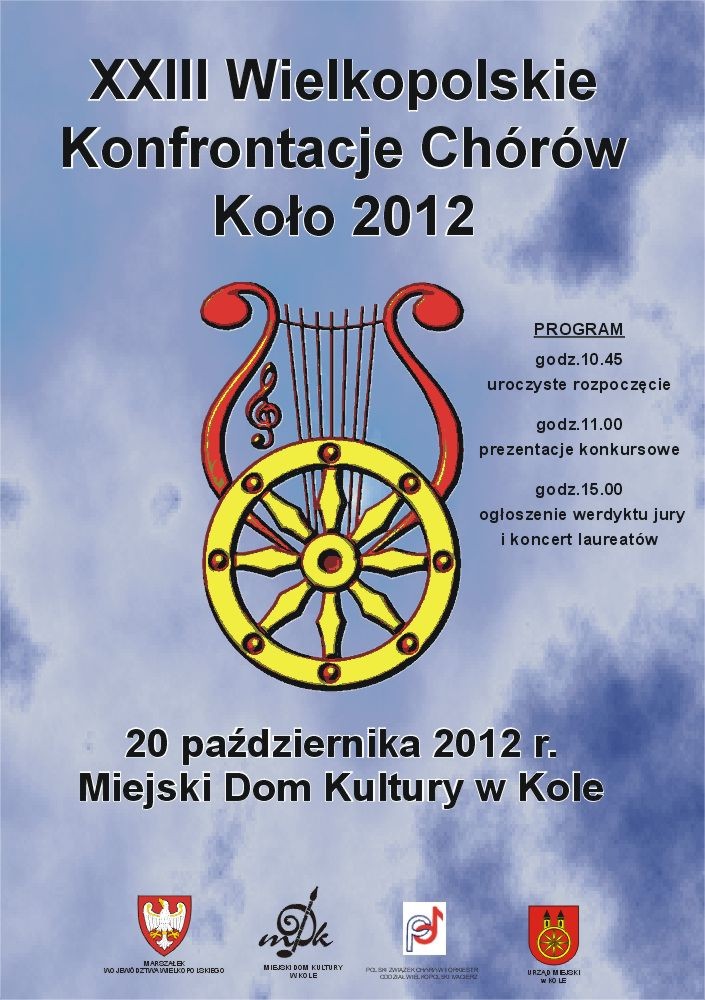 Zapraszamy na XXIII Wielkopolskie Konfrontacje Chórów Koło 2012