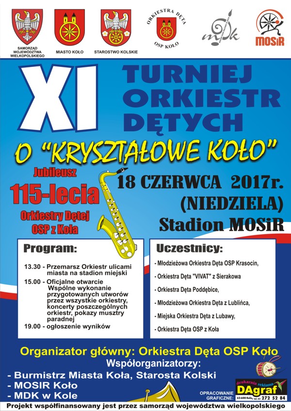 Zapraszamy na XI Turniej Orkiestr Dętych o „Kryształowe Koło”