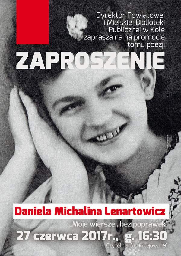 Spotkanie z poezją Danieli Michaliny Lenartowicz