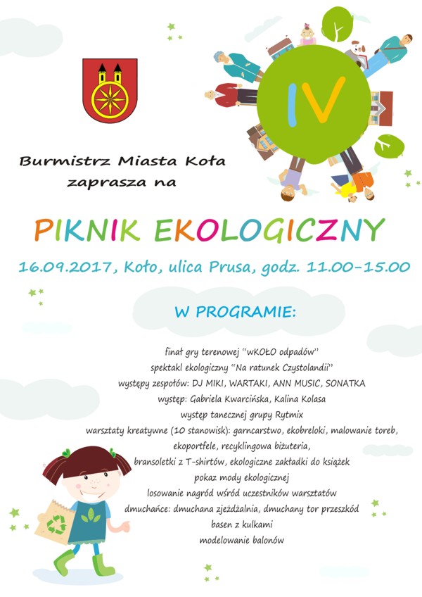 Zapraszamy na IV PIKNIK EKOLOGICZNY