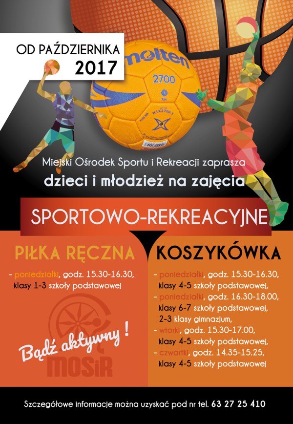 MOSiR zaprasza dzieci i młodzież na zajęcia sportowo-rekreacyjne