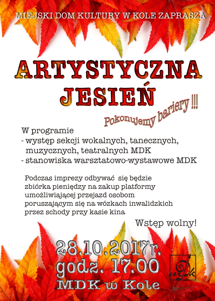 Artystyczna Jesień w MDK w Kole