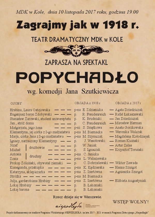 POPYCHADŁO - spektakl Teatru Dramatycznego MDK