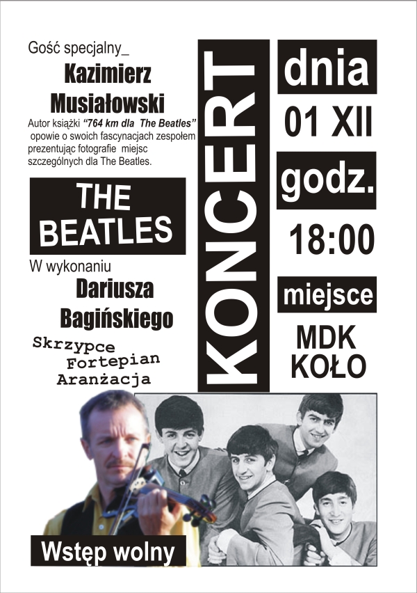 KONCERT w wykonaniu Dariusza Bagińskiego