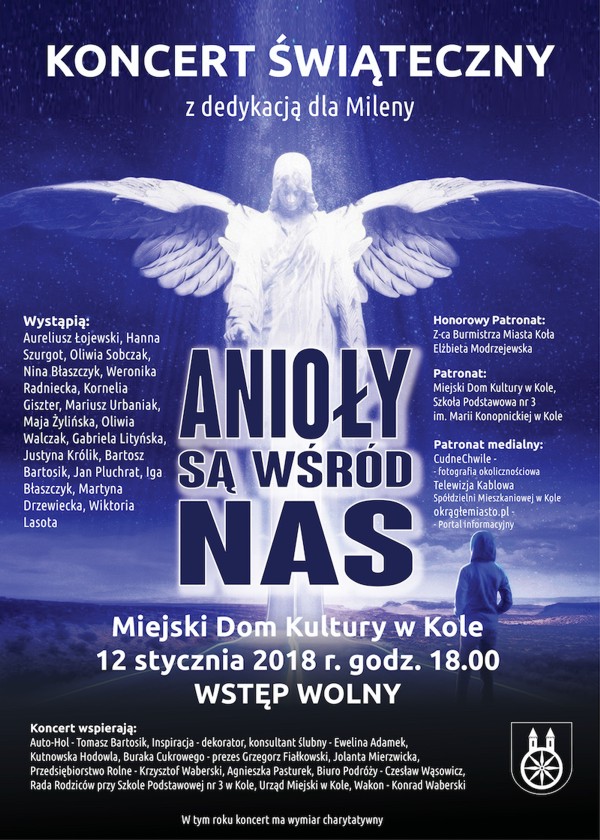 KONCERT ŚWIĄTECZNY "Anioły są wśród nas" z dedykacją dla Mileny