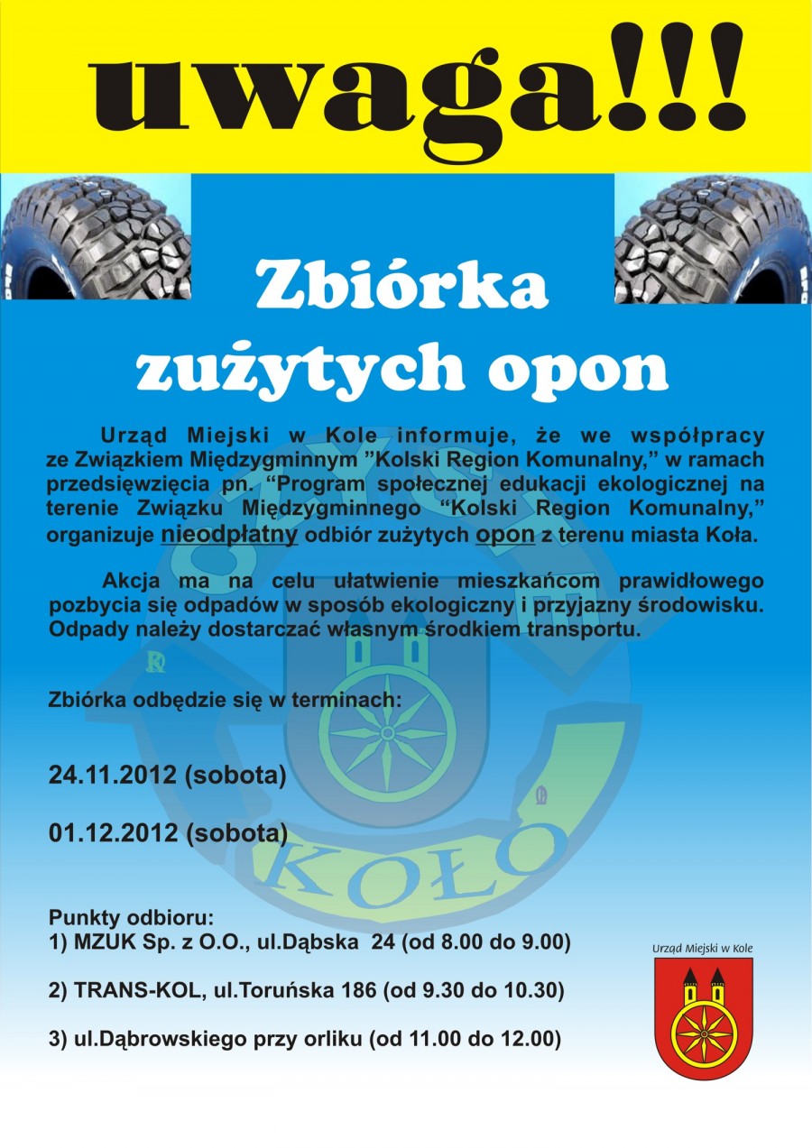 Zbiórka zużytych opon