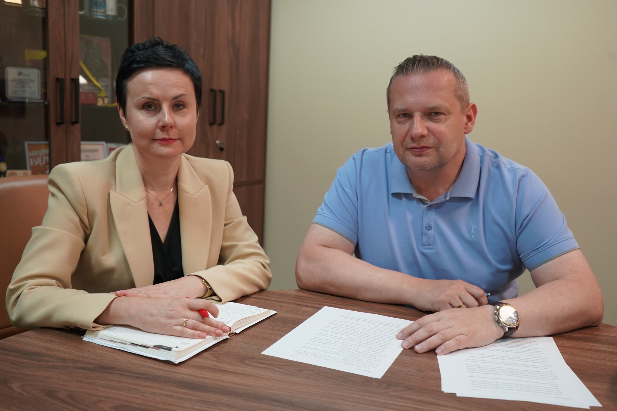 Burmistrz Koła Krzysztof Witkowski i Sekretarz Miasta Monika Ciesielska