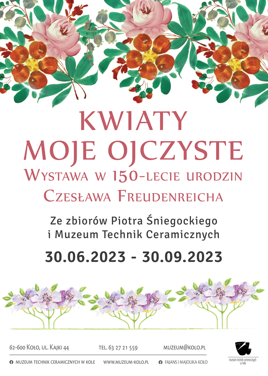 Plakat wystawy KWIATY MOJE OJCZYSTE, tekst pod plakatem