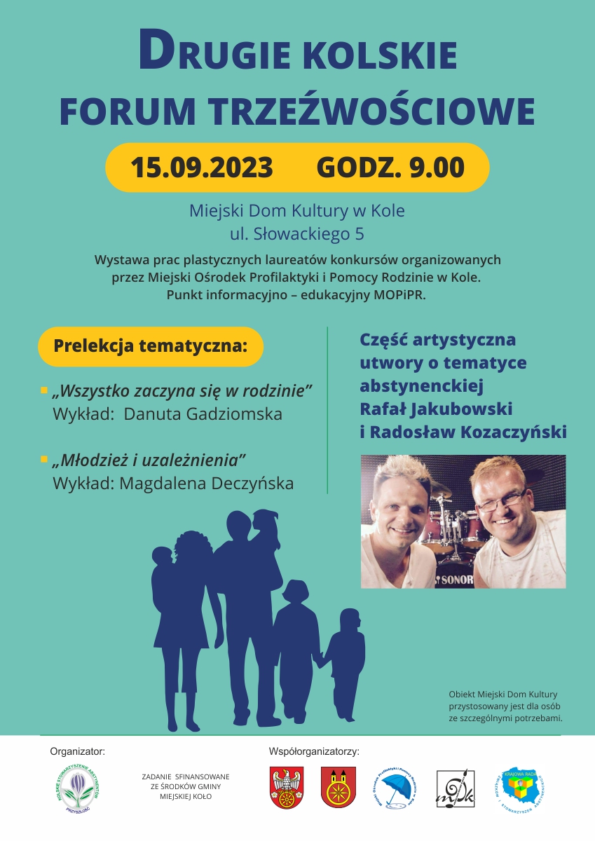 Plakat, Drugie Kolskie Forum Trzeźwościowe, tekst pod plakatem