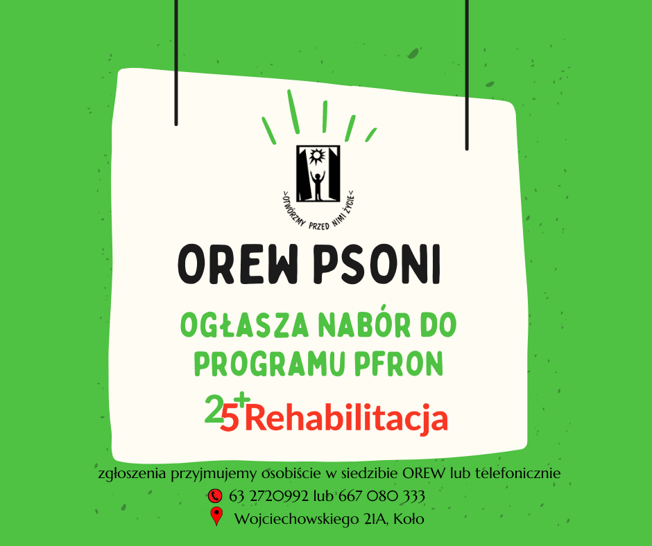 Infografika, Nabór wniosków w ramach programu „Rehabilitacja 25 plus”, tekst pod infografiką.