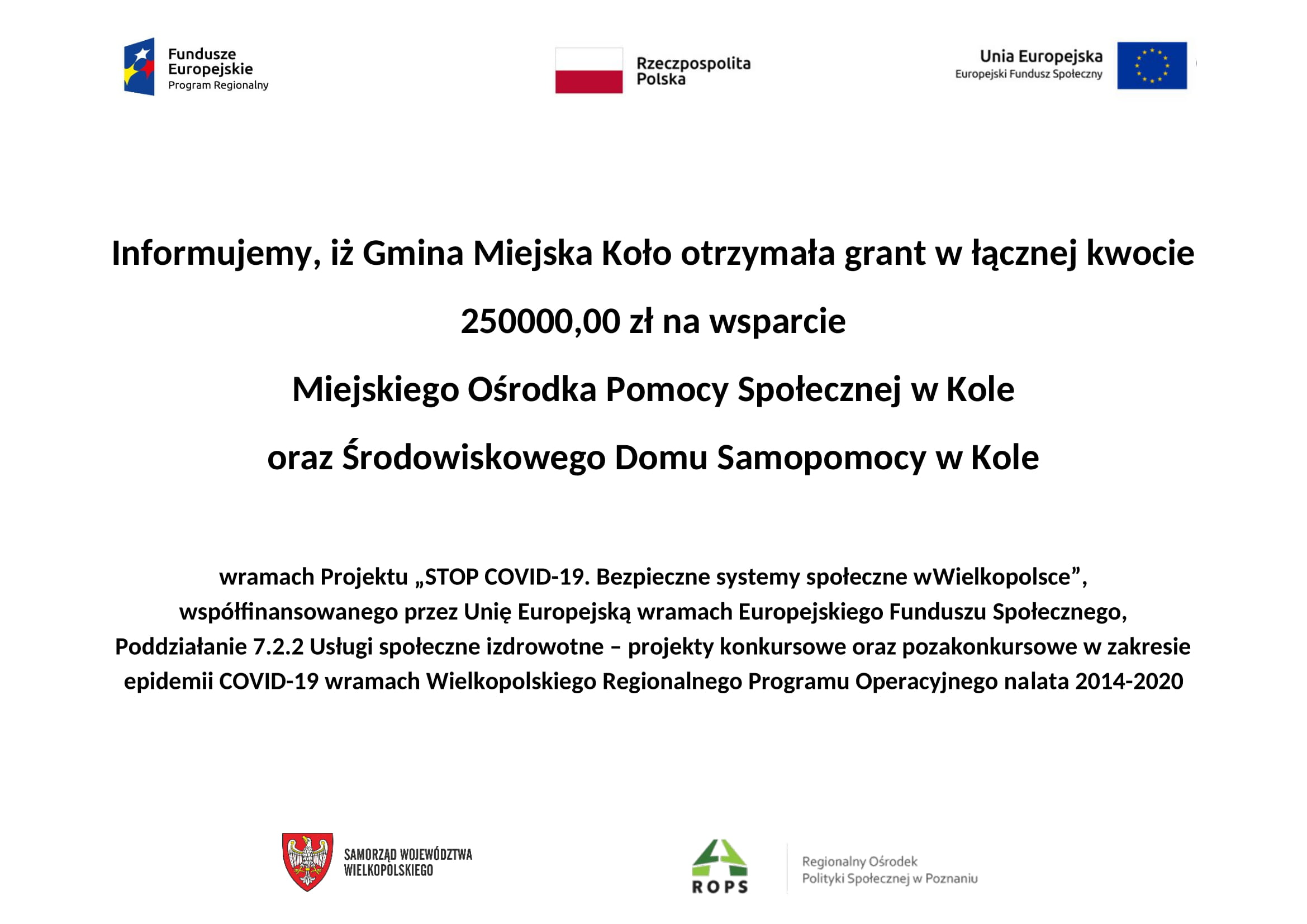 Plansza z informacją o projekcie: tekst pod planszą.