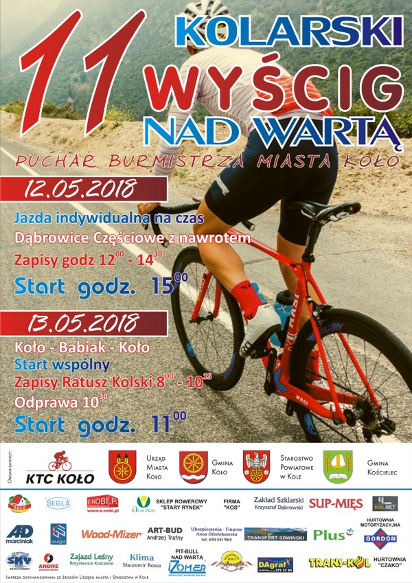 Zapraszamy na XI Wyścig Kolarski "Nad Wartą"