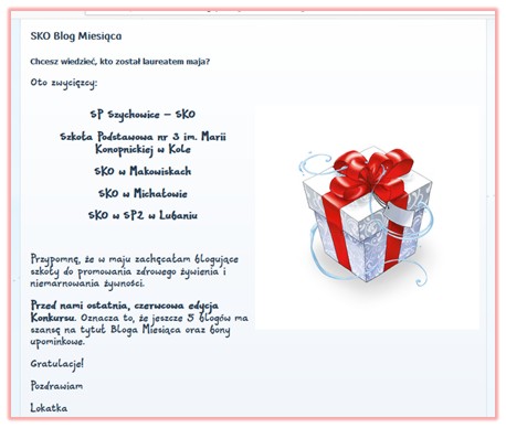 SP nr 3 z "BLOGIEM MIESIĄCA-SKO". Brawo!