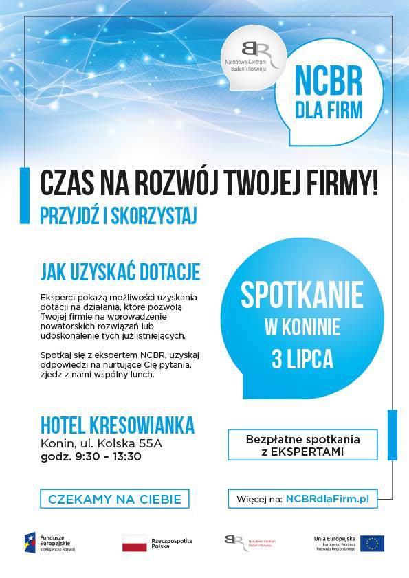 Dotacje dla Firm - bezpłatne spotkanie informacyjne z ekspertami NCBR!