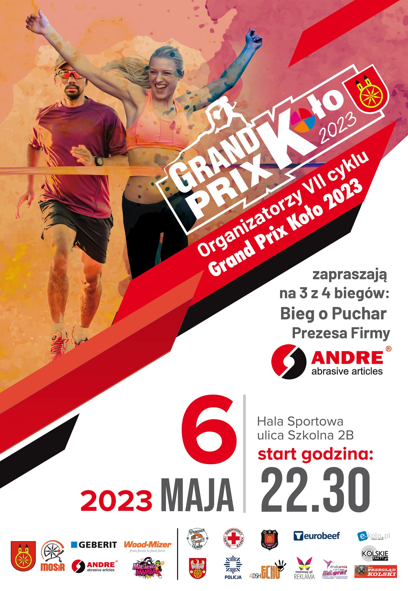 Plakat Grand Prix Koło 2023, treść plakatu poniżej