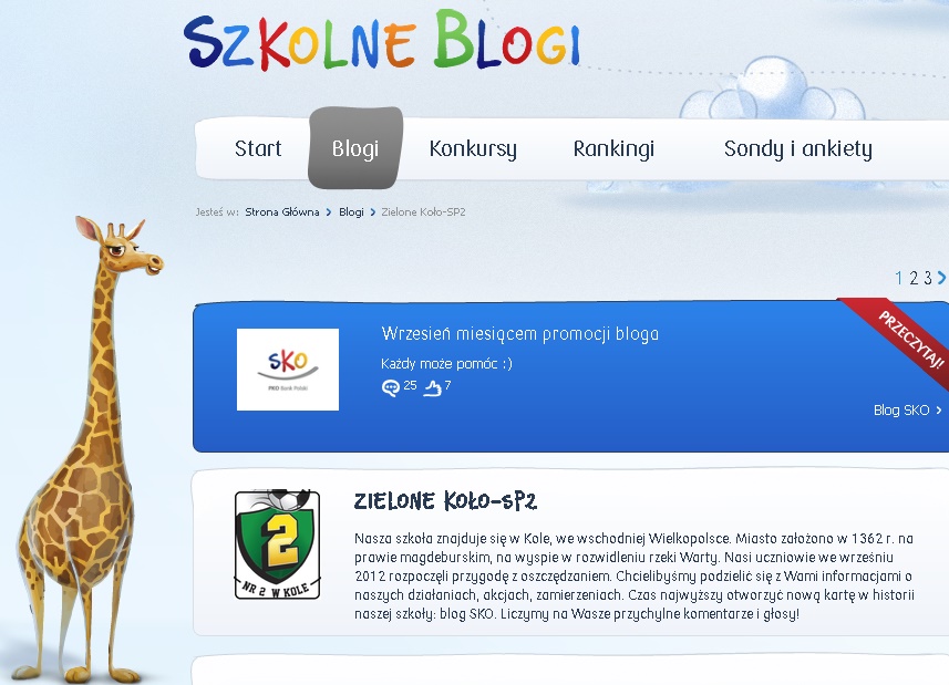 „Zielone Koło” – blog SKO SP nr 2 w Kole z ogólnopolską nagrodą