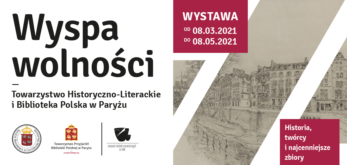 Grafika przedstawia plakat informujący o terminie czasu wystawy i jej temat: tekst pod grafiką.