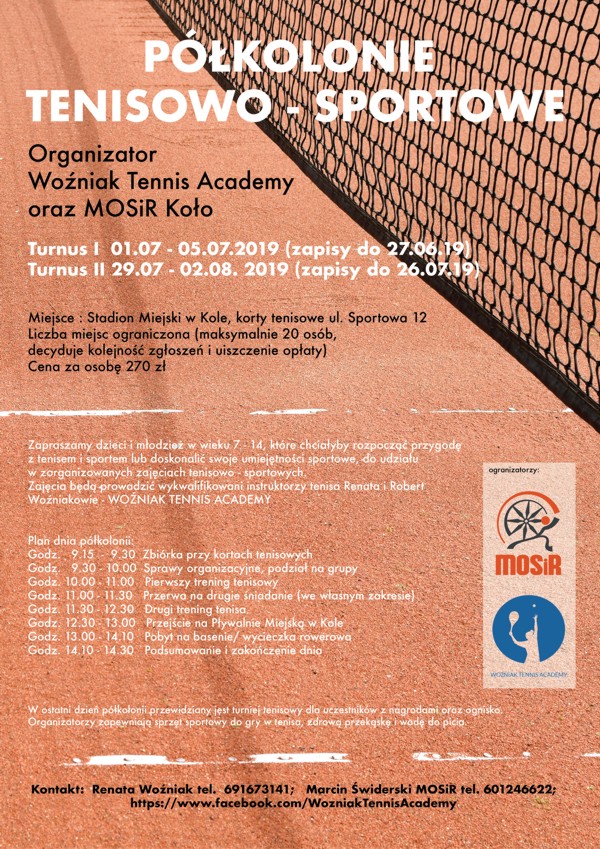 Półkolonie tenisowo-sportowe