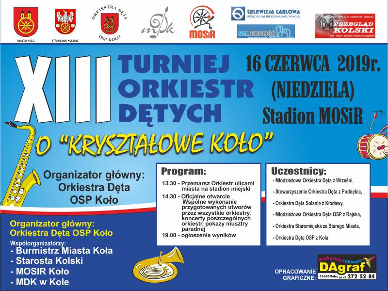 Zapraszamy na XIII Turniej Orkiestr Dętych o „Kryształowe Koło”