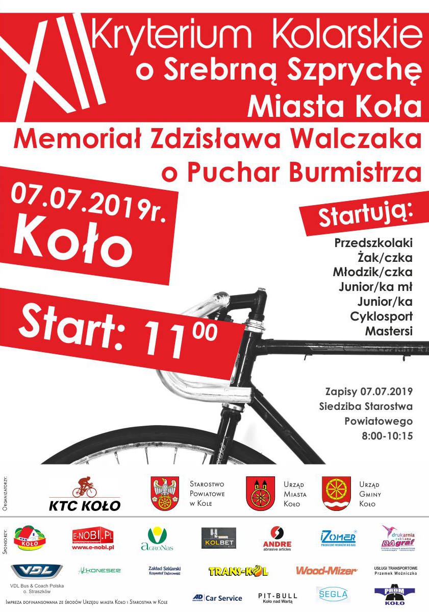Zapraszamy na XII Kryterium Kolarskie o Srebrną Szprychę