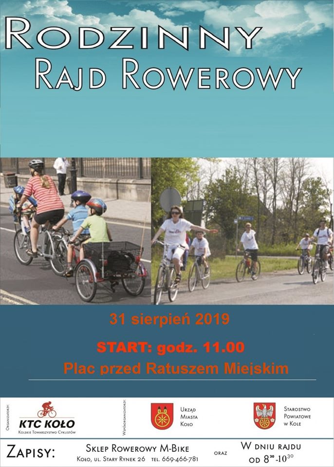 Rodzinny Rajd Rowerowy - 31 sierpnia 2019
