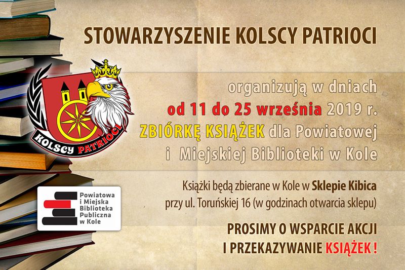 Trwa zbiórka książek dla kolskiej "książnicy"