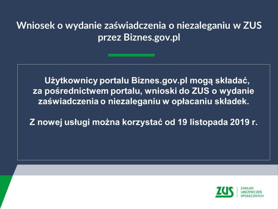 ZUS przygotował kolejną, nową usługę