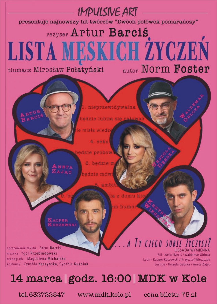 "Lista męskich życzeń" - spektakl