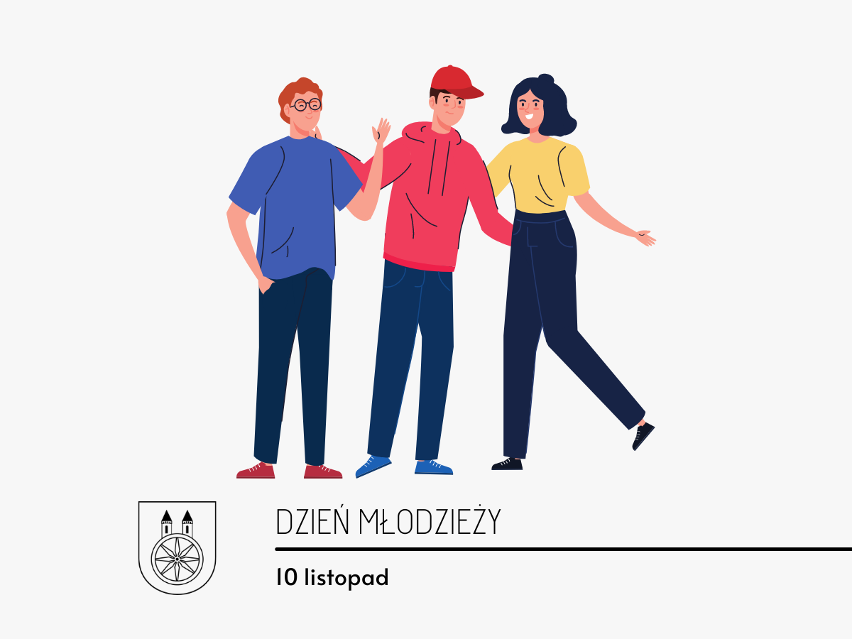 Plansza 10 LISTOPADA Dzień Młodzieży, tekst pod planszą.