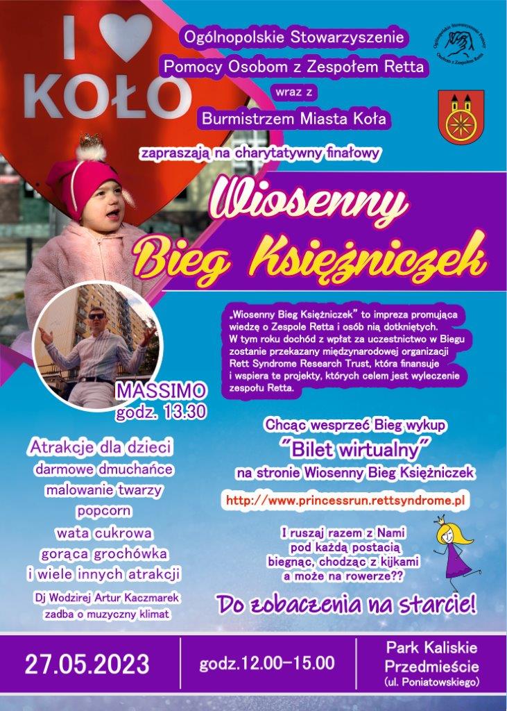 Plakat Wiosenny Bal Księżniczek, tekst pod plakatem