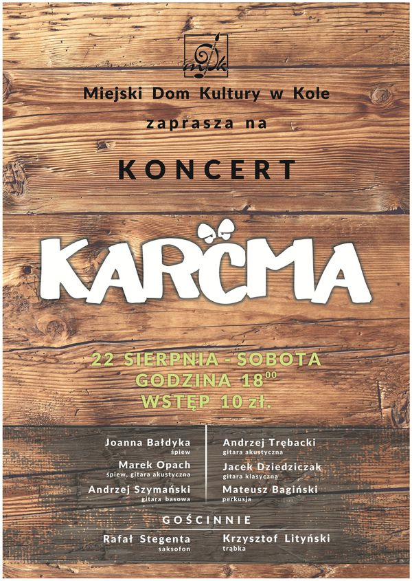 „KARĆMA” w MDK-u 22.08.2020, godz. 18:00