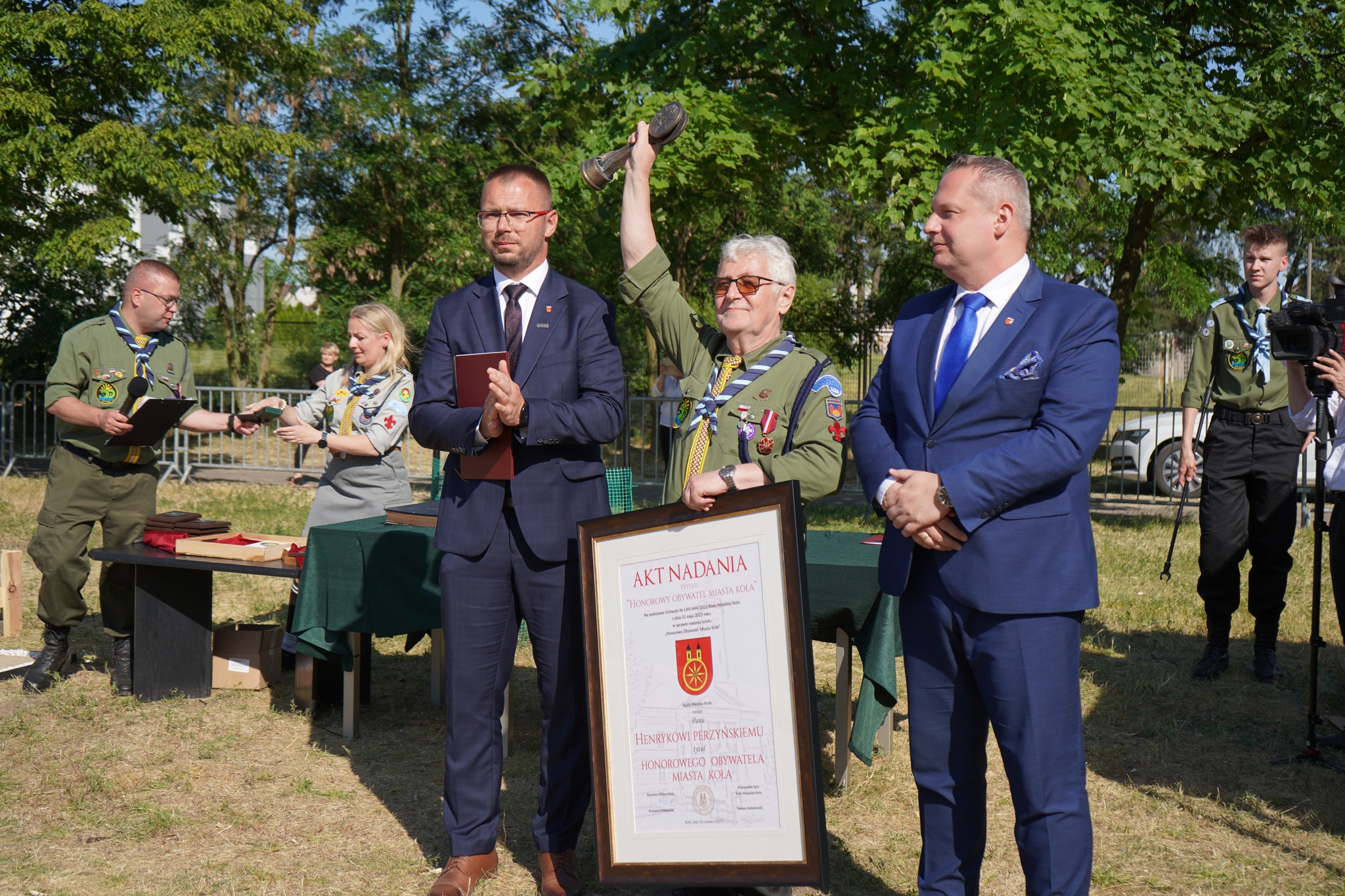 Burmistrz Koła, Przewodniczący Rady Miejskiej oraz Harcmistrz Henryk Perzyński