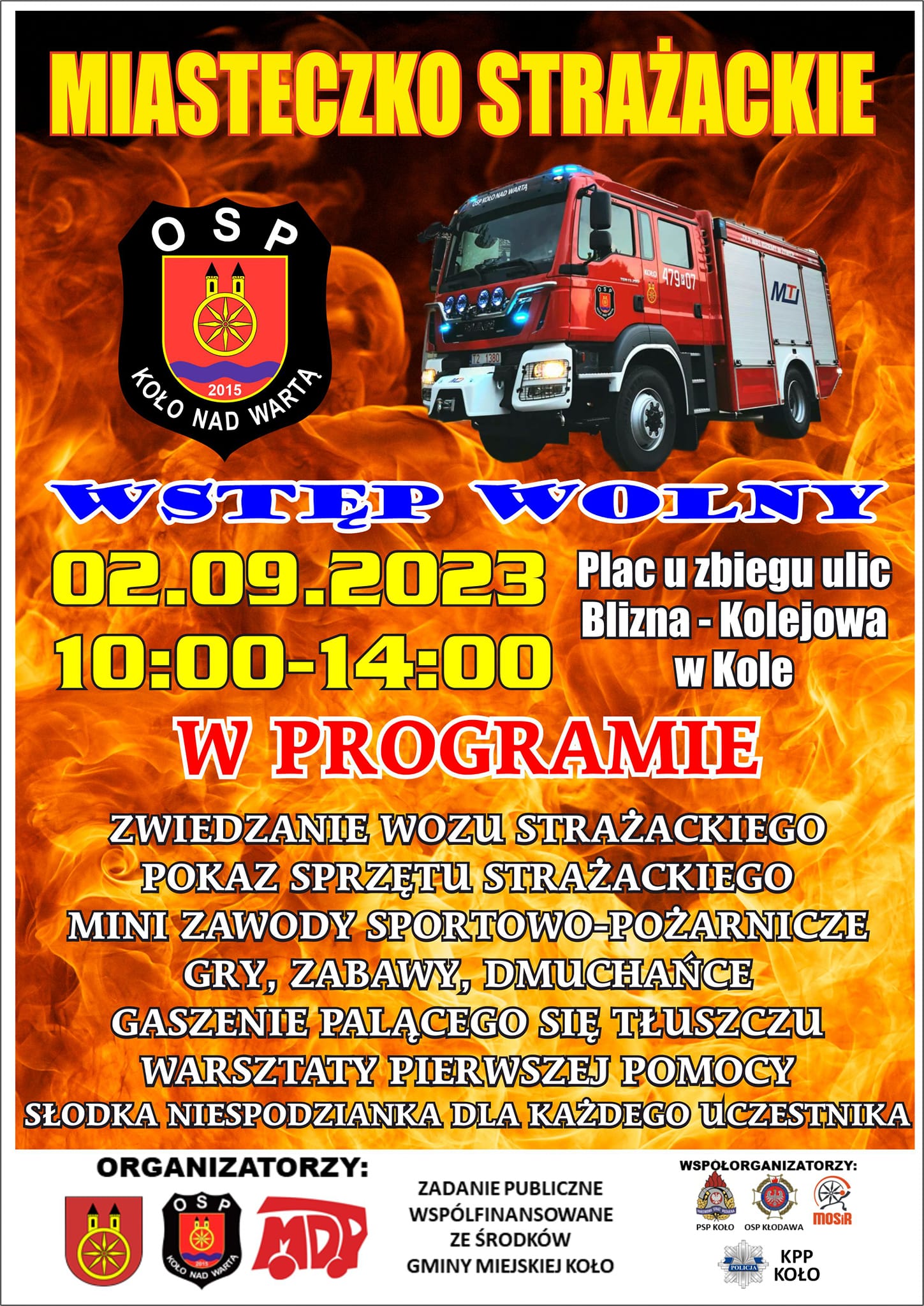 Plakat Miasteczko Strażackie