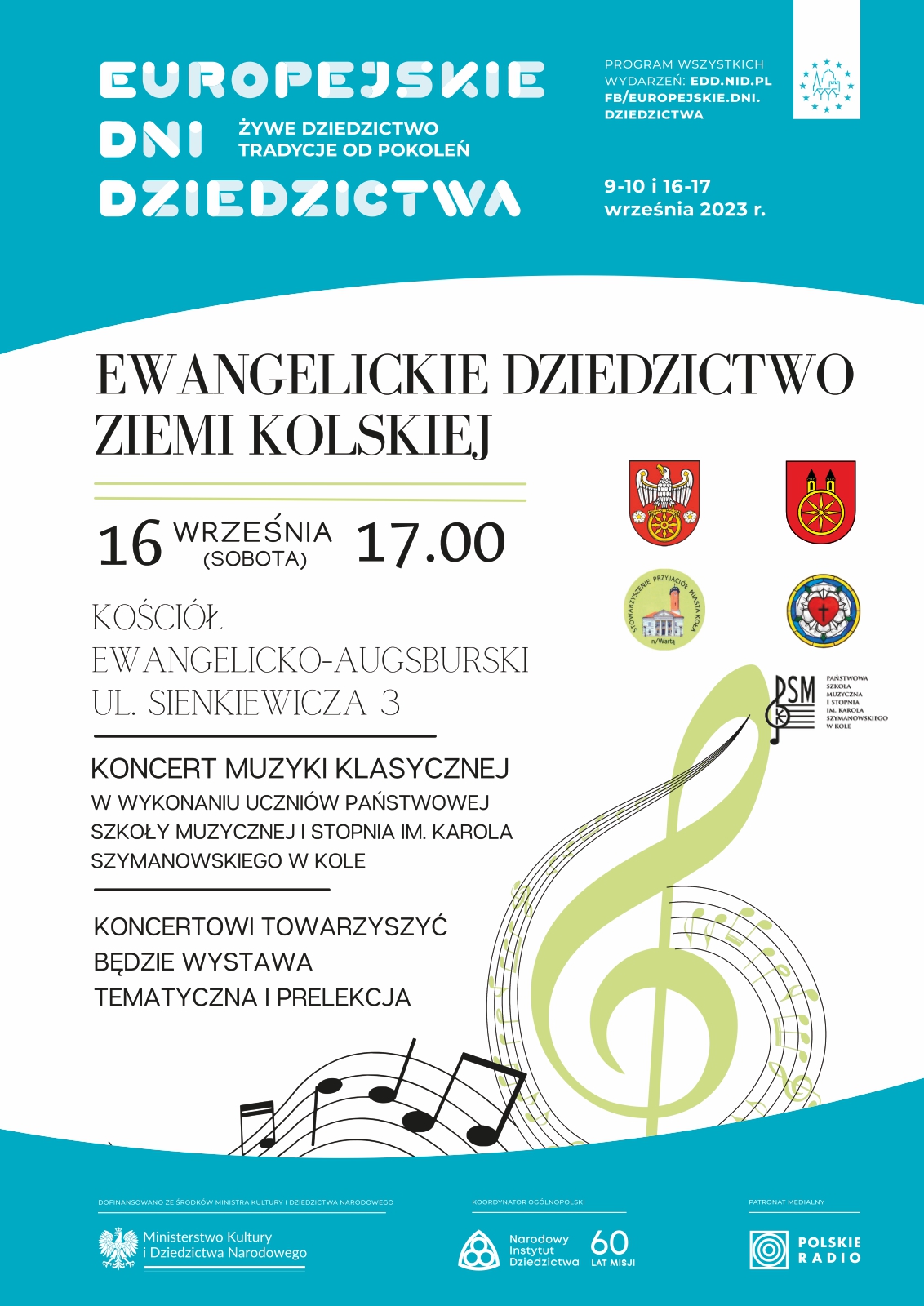 Plakat Europejskie Dni Dziedzictwa, tekst pod plakatem