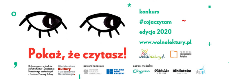 Zdjęcie przedstawia logo konkursu #cojaczytam