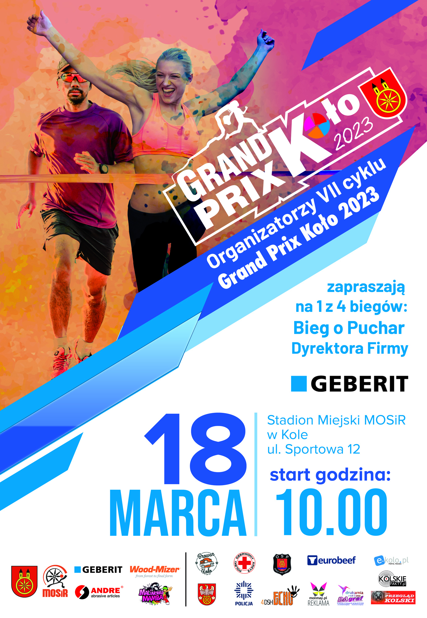 Plakat Grand Prix Koło 2023, treść plakatu poniżej