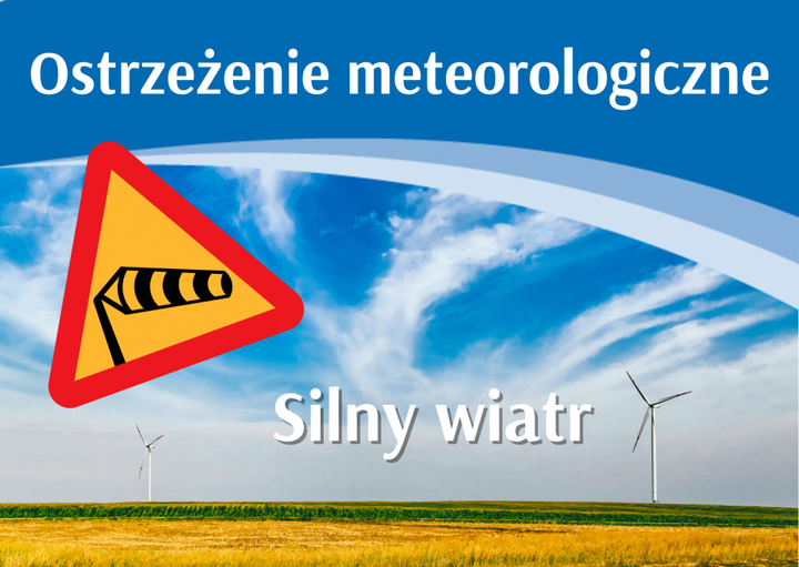 Ostrzeżenie meteorologiczne silny wiatr