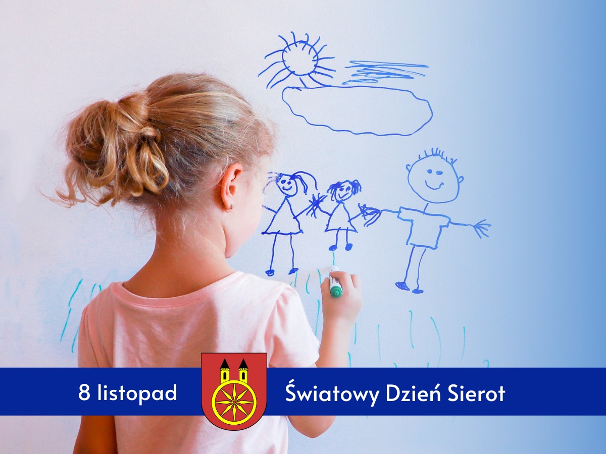 Plansza Światowy Dzień Sierot, tekst pod planszą.