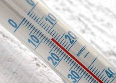 Termometr wskazujący ujemną temperaturę