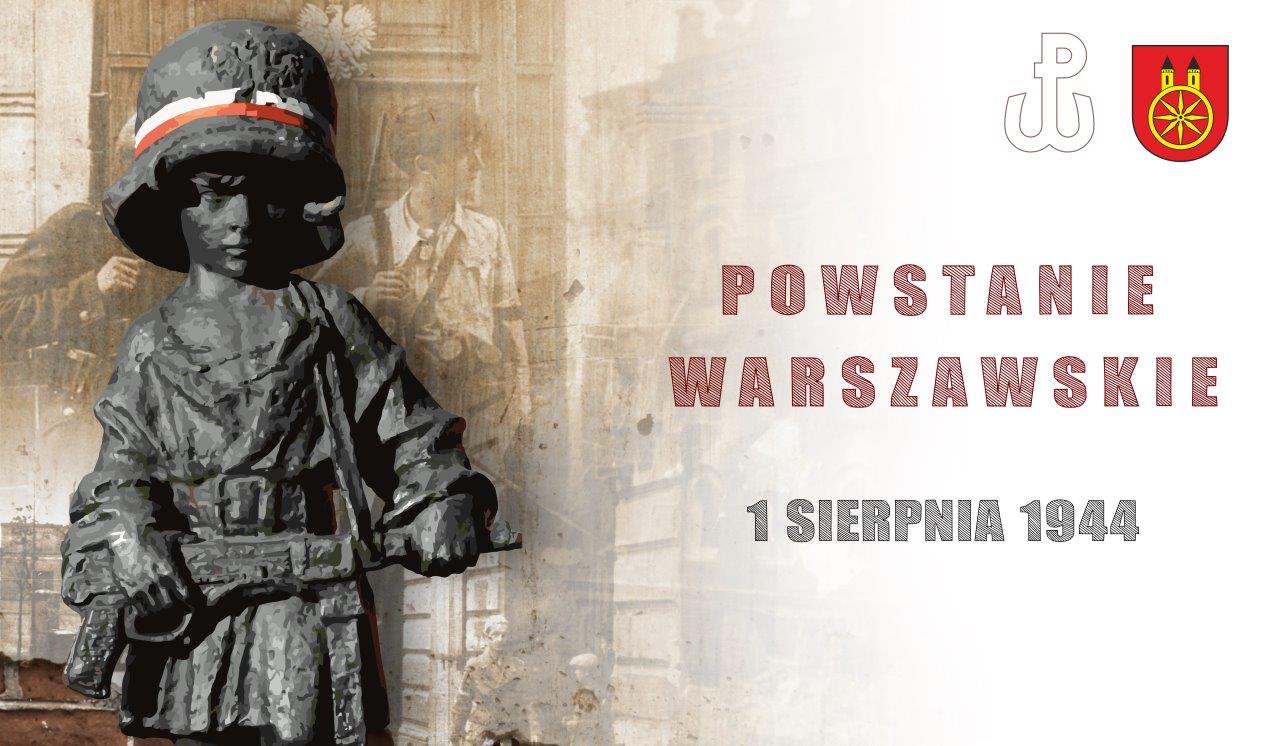 Plansza z napisem 1 SIERPNIA POWSTANIE WARSZAWSKIE 1944