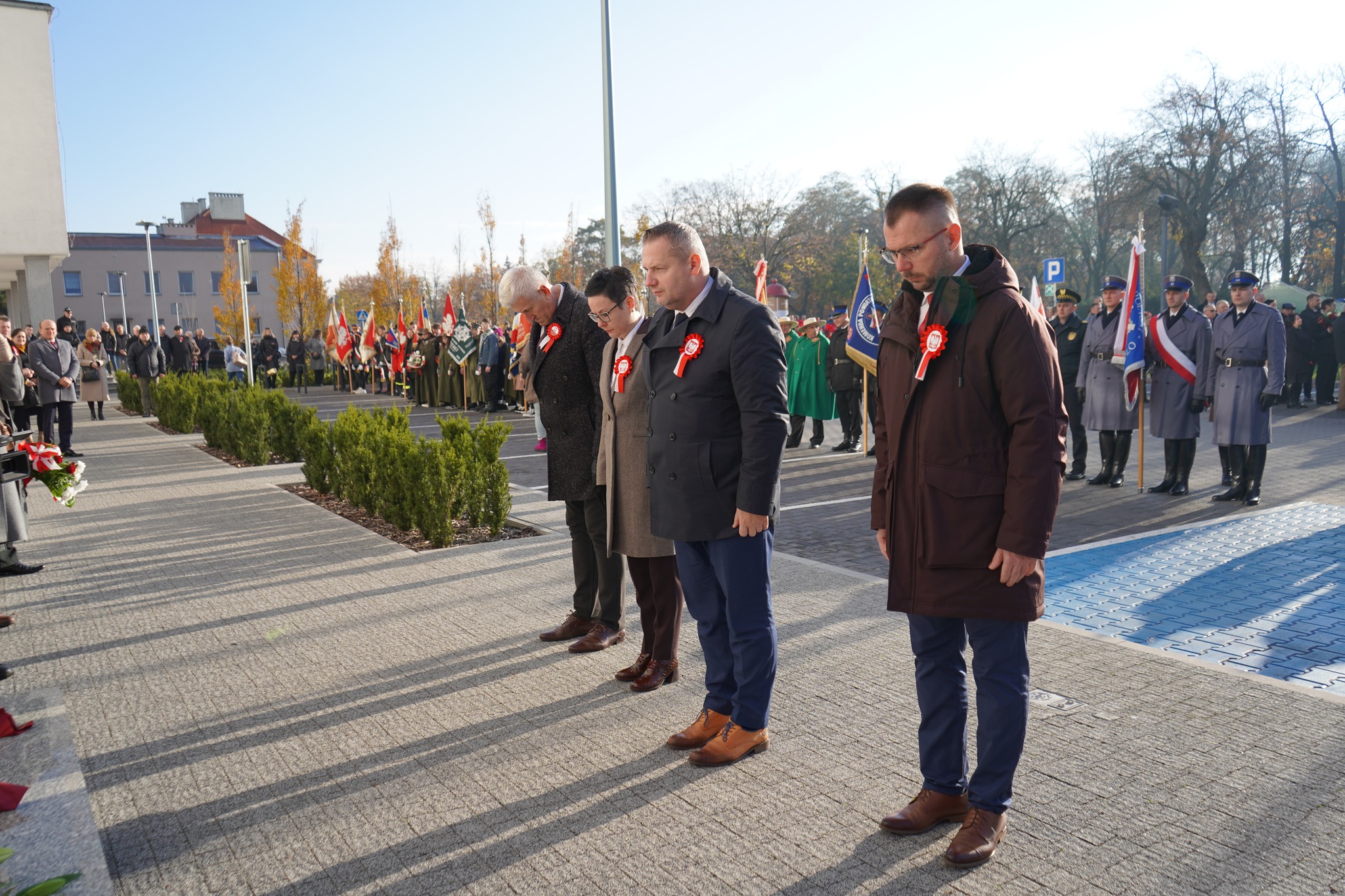 Władze miasta Koła podczas uroczystości Narodowego Święta Niepodległości w Kole