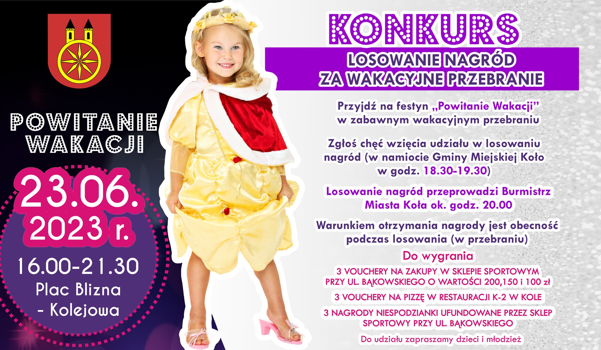 Infografika, konkurs na powitanie wakacji, tekst pod infografiką